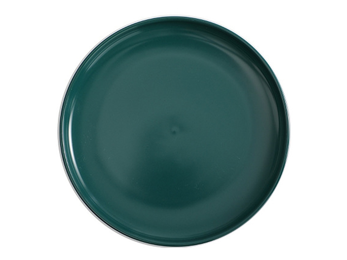 Elysve Prato De Cerâmica Para Bifes 6 Polegadas Verde Escuro Decoração De Mesa Única E Romântica