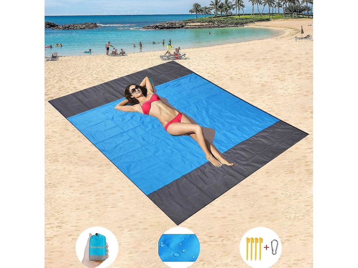 Lurelia Manta Piquenique Tapete De Praia Extra Grande 203 X 213 Cm, Cobertor De Piquenique À Prova D'água E À Prova De Areia, Lavável À Máquina