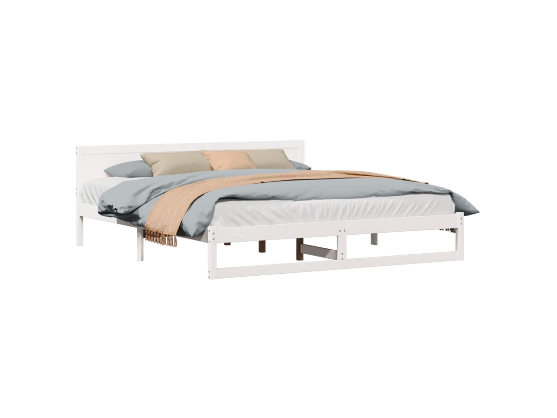 Estrutura da Cama com Cabeceira Branco 200 X 200 Cm MAISON EXCLUSIVE