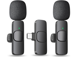 Microfone De Impacto Lapela Sem Fio Modelo Mais Recente 2025 Para Iphone Android E Laptop Microfones Bt Mini Telefone Gravação Vídeo 2 Aquaforge