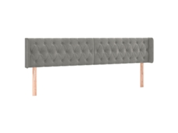 Headboard, Headboards Vidaxl Cinzeto Veludo (183 X 16 X 78/88 Cm)