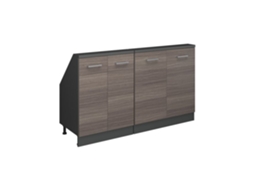 Conjunto de 2 Móveis Sob Medida VICCO 140cm Cinza Nobre e Antracite