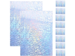 Papel Adesivo Holográfico Imprimível Healifty, 20 Folhas, Superfície Brilhante E Espessura Moderada, Para Impressoras A4