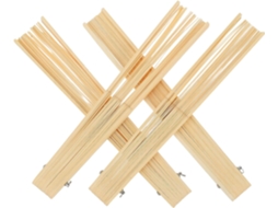 Quadro De Ventilador Flexível Japonerie Em Bambou Bege 4pcs Léger Et Portátil Para Créations Diy Decoração