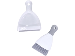 Conjunto De Pá E Vassoura Plástico Branco, 1 Unidade