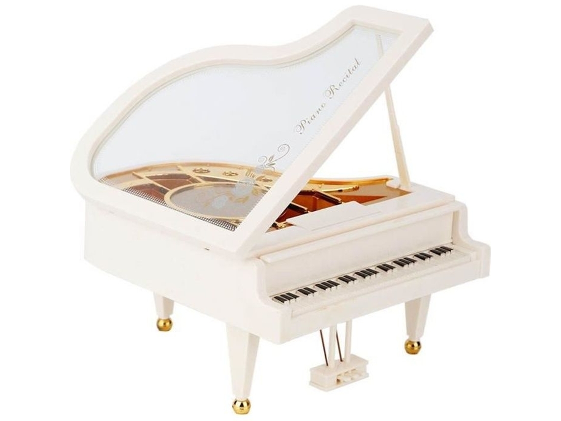 Caixa de Música Vgeby em Formato Piano com Bailarina, Decoração para Casa e Brinquedo Infantil AQUAFORGE