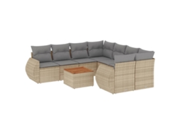 Garden Sofa Set, Garden Sofa Sets Vidaxl Bege Rattan / Vime (n/a)