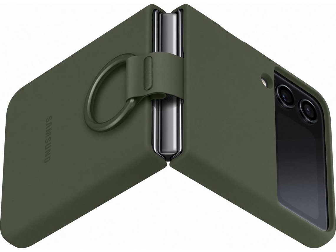 Capa SAMSUNG Z Flip 4 com Anel Azul Verde
