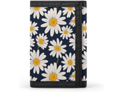 Carteira Masculina Elegante em Azul Marinho com Estampa Dobrável Viagens Escritório