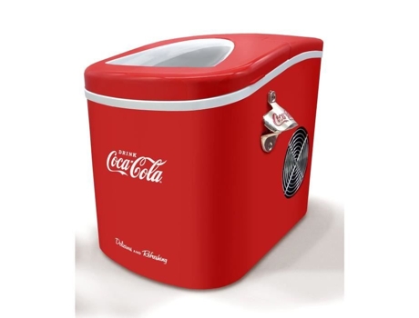 Máquina Coca Cola Seb 14cc Red Gelo Cube Fazer 12kg/24h 2 Tamanhos de Cubos Led Gelo