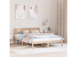 Vidaxl Estrutura Da Cama Com Cabeceira Natural 160 X 200 Cm