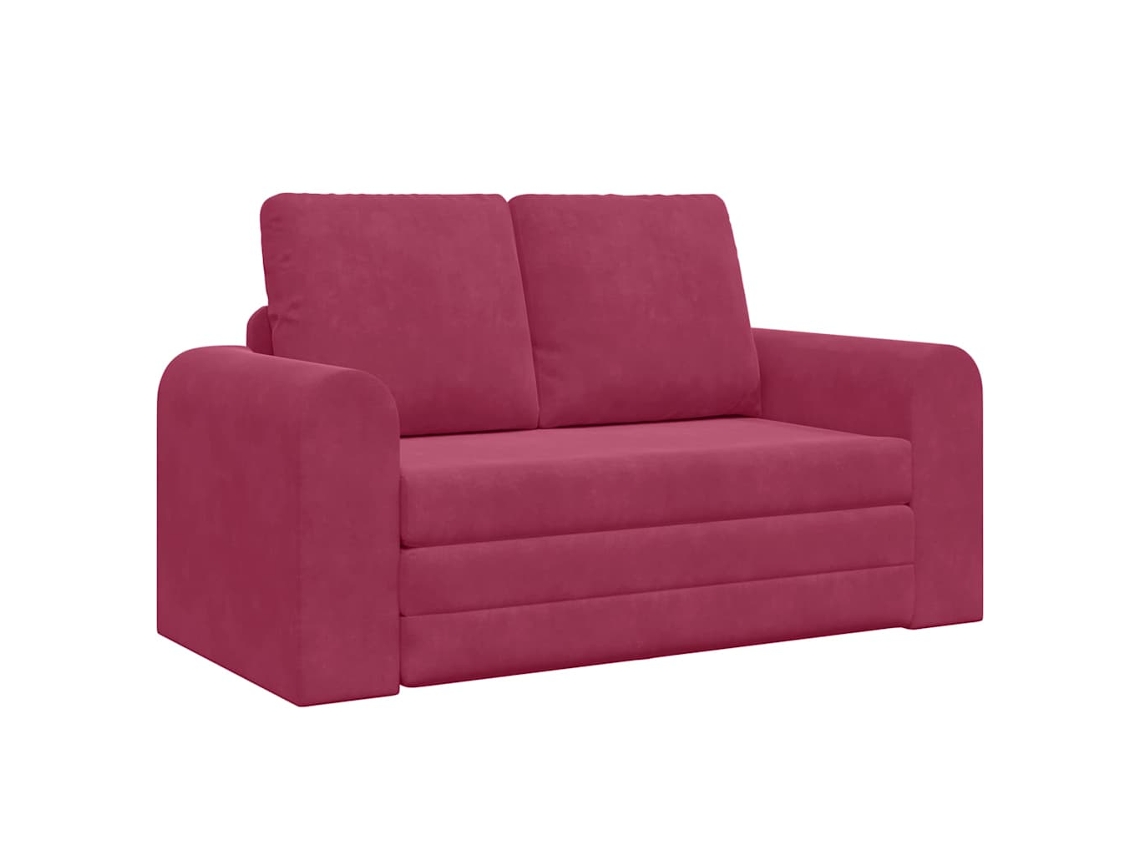 Sofá de Relaxamento 60cm Vinho Vermelho Veludo HARLANV1