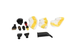 Conjunto pincéis e bicos para aspirador de vapor SC1 SC2 SC3 SC4 SC5 CTK10 5 redondos 2 planos 1 estendido 3 panos fibra S/MARCA