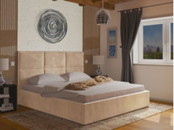 Embalagem de Peças CSD Cama de Casal Elegance Estrado Elevatório (Outlet Grade A - 200 x 160 cm - Bege)
