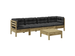 Garden Sofa Set, Garden Sofa Sets Vidaxl Marrom Madeira De Pinho Impregnada (n/a)