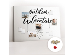 Lousa De Cortiça Aventura Fora De Casa Para O Escritório Espelharte (120x80 Cm)