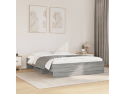 Vidaxl Estrutura De Cama Sem Colchão 160x200 Cm Sonoma Cinzento