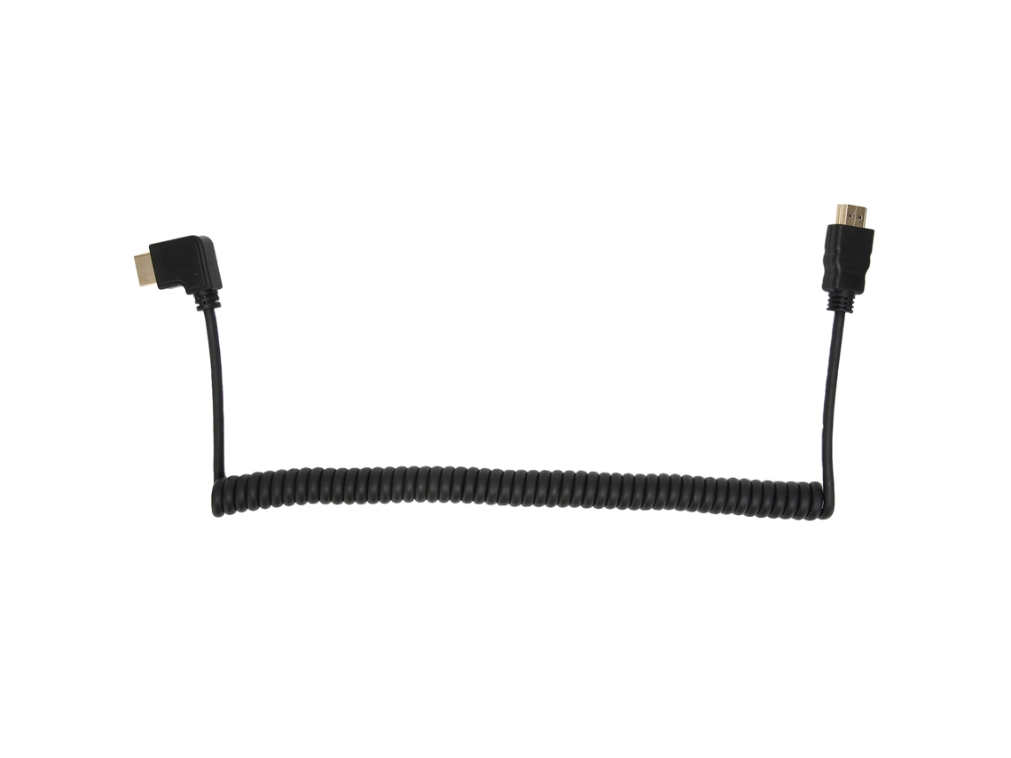 Aetheria cabo Extensor Hdmi compatible Macho para Macho com Ângulo de 90° e Design Enrolado para Tv/computador