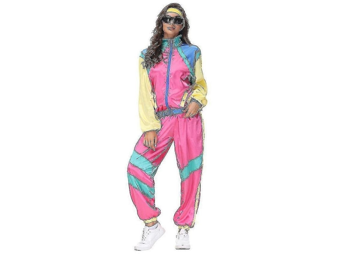 2026 traje Retrô Dos Anos 80 90 para Casais Chándal Hip Hop Disco Festa Halloween