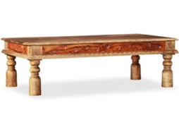 vidaXL Mesa de centro madeiras mangueira/sheesham maciças 110x60x38cm
