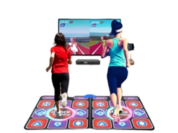 Tapete De Dança Duplo, Com Modo De Dança Mv/3d/desenho Animado, 166x93cm, Material Pvc Não Tóxico