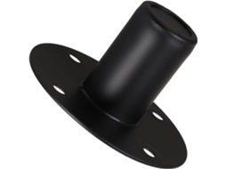 Suporte de Caixa de Som em Ferro Preto, 108 Mm X 60 Mm, Base de Montagem Estável com Furos para Parafusos. SFUSHOS