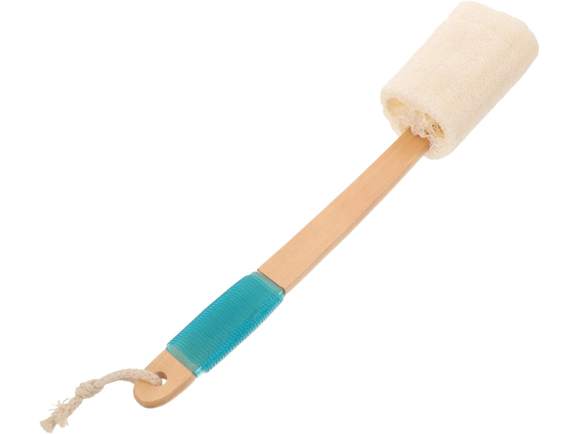 Escova De Banho Manual Madeira Gatuida Com Cabo Bucha Vegetal, Esponja Esfoliante Para Limpeza Corporal Com Cabo Longo