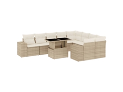 Garden Sofa Set, Garden Sofa Sets Vidaxl Bege Rattan / Vime (n/a)