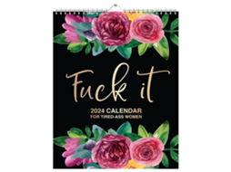 Ats calendário Mural 2024 com Crochê Palavras Grosseiras Divertidas Mensais Calendário de Mesa para Mulheres Cansadas 8,3 X 10,6 Polegadas