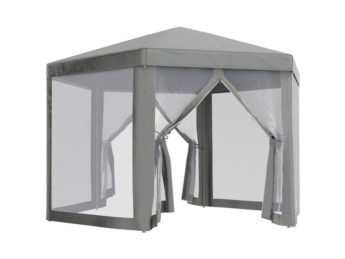 Conjunto de 2 Paredes Laterais para Gazebo 3x3, Janelas, Branca SINI TECH STORE