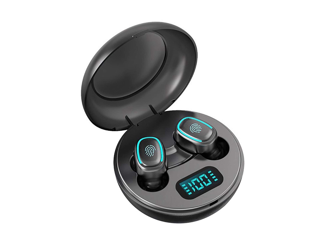 Auriculares Mini TWS BT5.0 com Bluetooth, Microfone e Bateria Externa para Esportes S/MARCA