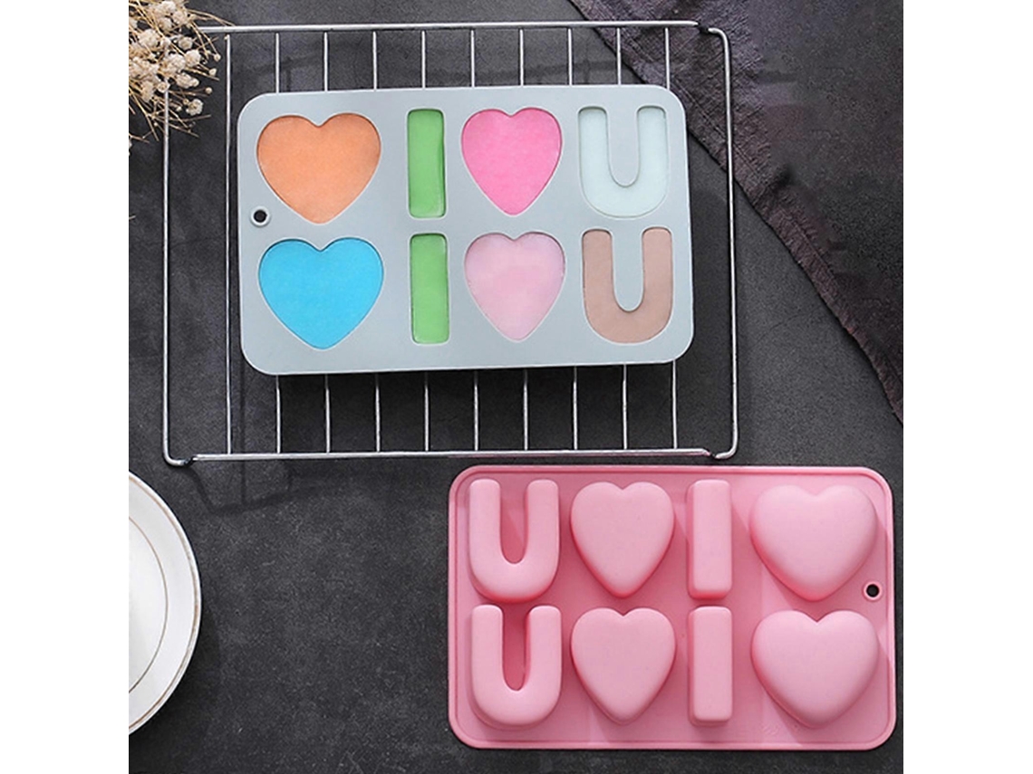 Forma De Silicone Blue3d Para O Dia Dos Namorados, Antiaderente, Para Chocolates, Doces, Cupcakes, Gelatina, Biscoitos, Cookies E Cubos De Gelo, Rosa.
