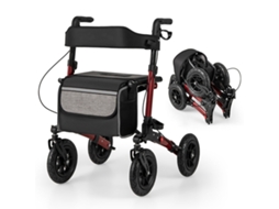 Tipo de Produto: Andador Dobrável Leve com Pneus de Ar Vermelho Capacidade 140 Kg NORTHIX
