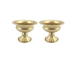 Vaso de Ferro Vintage com Dois Peças Dourado para Arranjos Florais LAXISCREED