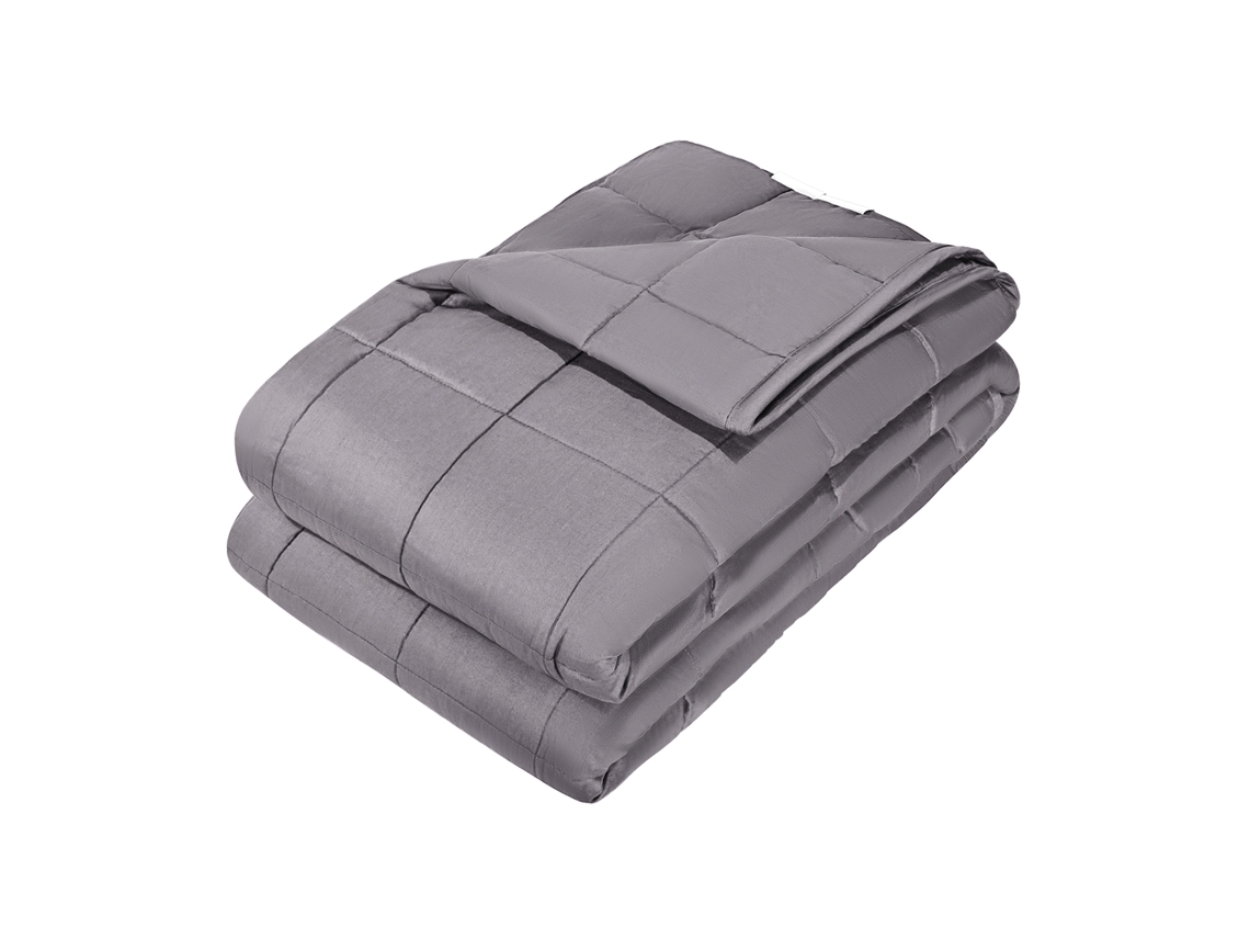 Cobertor Com Peso Succebuy 11,3kg 203x229cm Tamanho King Macio 100 Por Cento Algodão Cinza