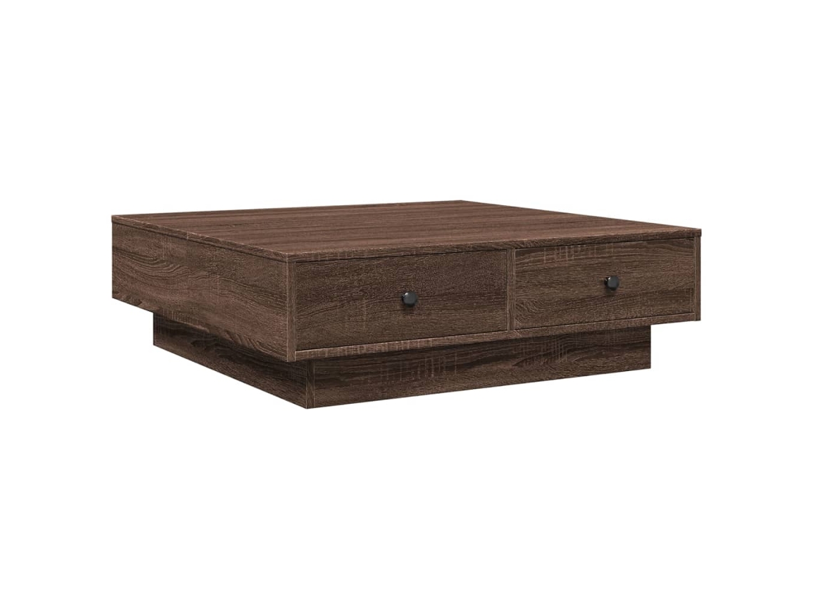 Mesa de Centro Derivados Madeira Carvalho Castanho MAISON EXCLUSIVE (90x90x28 cm)