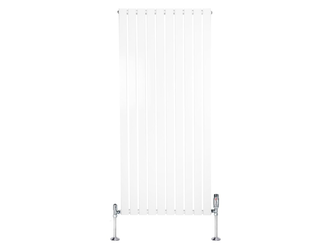 Radiador Plano Coluna Única 1600x700 Mm - Branco, Aço Carbono 1,5 Mm, 1568w, Alta Eficiência, Válvulas Termostáticas