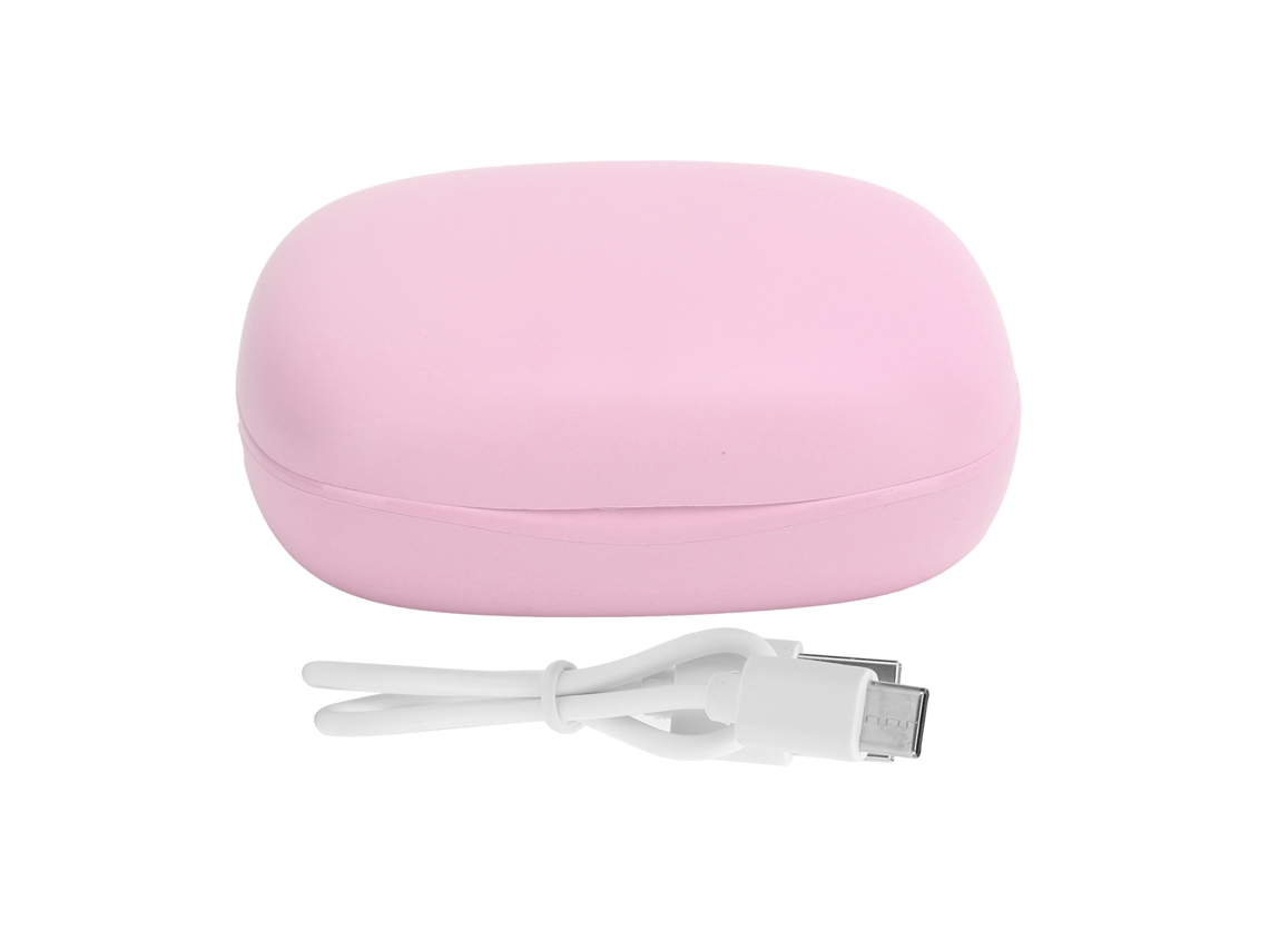 Aetheria fones de Ouvido Bluetooth Sem Fio Estéreo Binaural com Estojo de Carga e Display de Bateria Rosa