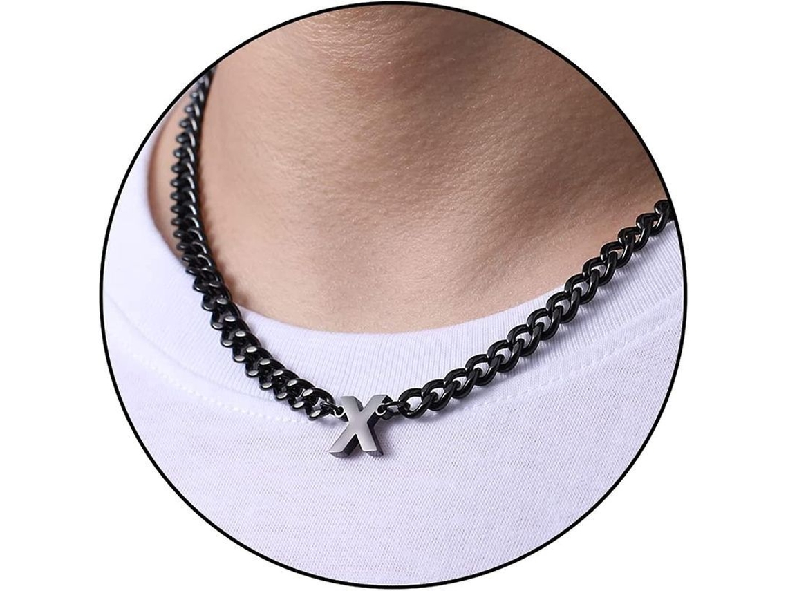 2026 cadena de Eslabón Cubano Con Letra Inicial A z de Acero Inoxidable 6.5mm 18+2 Pulgadas Regalo de Joyería para Hombres Mujeres Niños