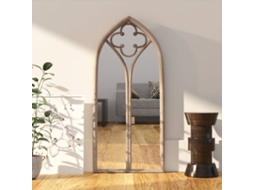 Vidaxl Espelho Em Ferro P/ Uso No Interior 100x45 Cm Cor Areia