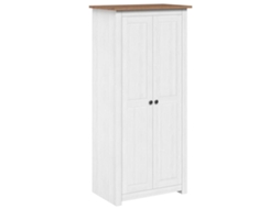 Roupeiro Branco 80x50x171,5 Cm Pinho Panamá Maciço MAISON EXCLUSIVE