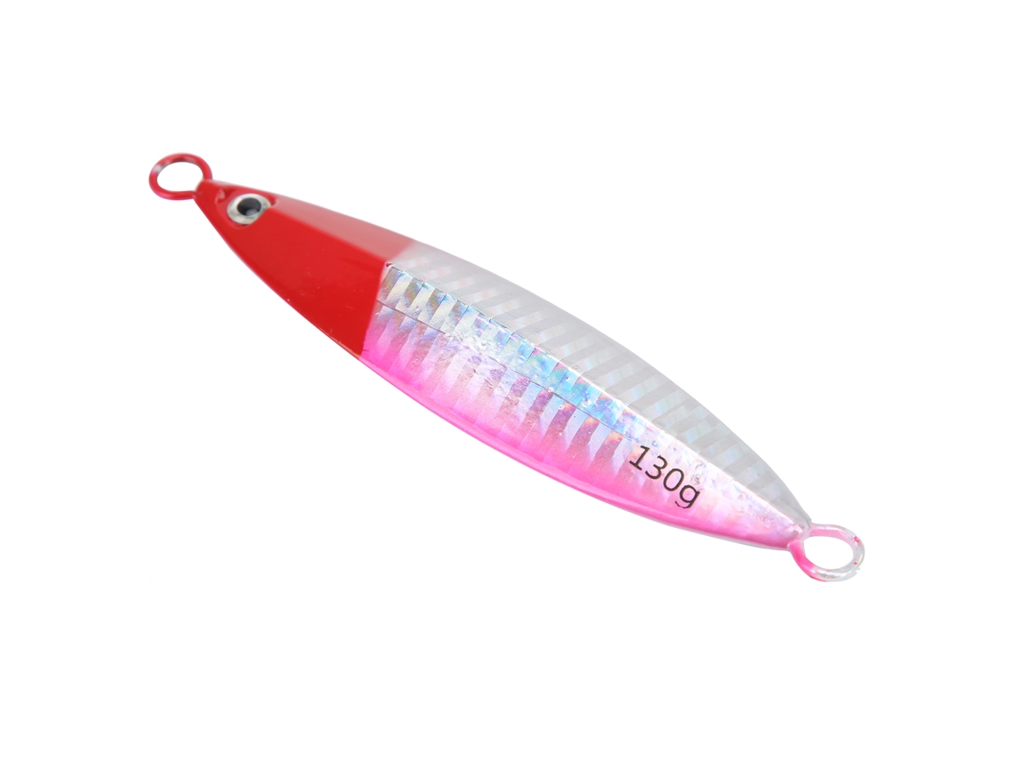 Isca Artificial Peixe Metálica 130g Cabeça Vermelha