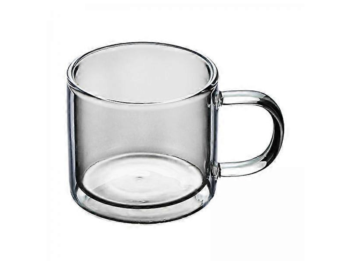 2x250 Ml Copo De Vidro Para Champanhe Boca Redonda Dupla Camada Cinza Para Cafeteria