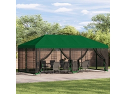 Vidaxl Gazebo Com Paredes Laterais 6 X 3 M Verde Poliéster E Aço