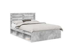 Estrutura da Cama com Cabeceira Concreto 140 X 190 Cm MAISON EXCLUSIVE
