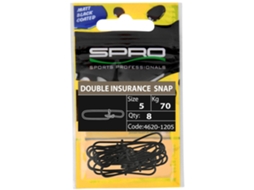 Embalagem de 10 Pacotes de 8 Agrafos SPRO Insurance Lock 70 kg