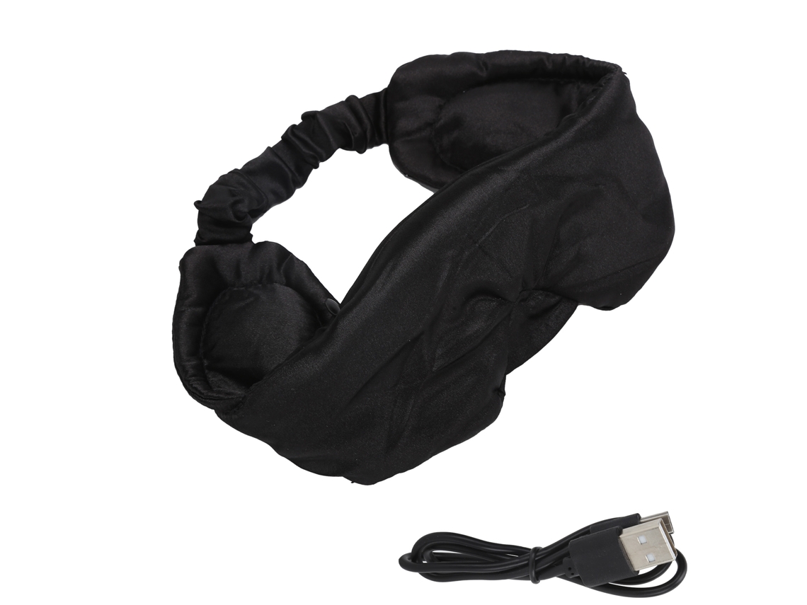 Antifaz Inalâmbrico Silk com Bluetooth 5.0, Função de Música e Bloqueio de Luz para Dormir e Fazer Chamadas, Preto