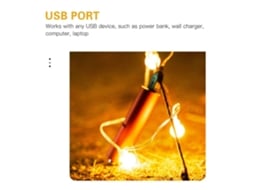 Luzes de Corda 10m 80 Led Usb Resistente Ao Clima