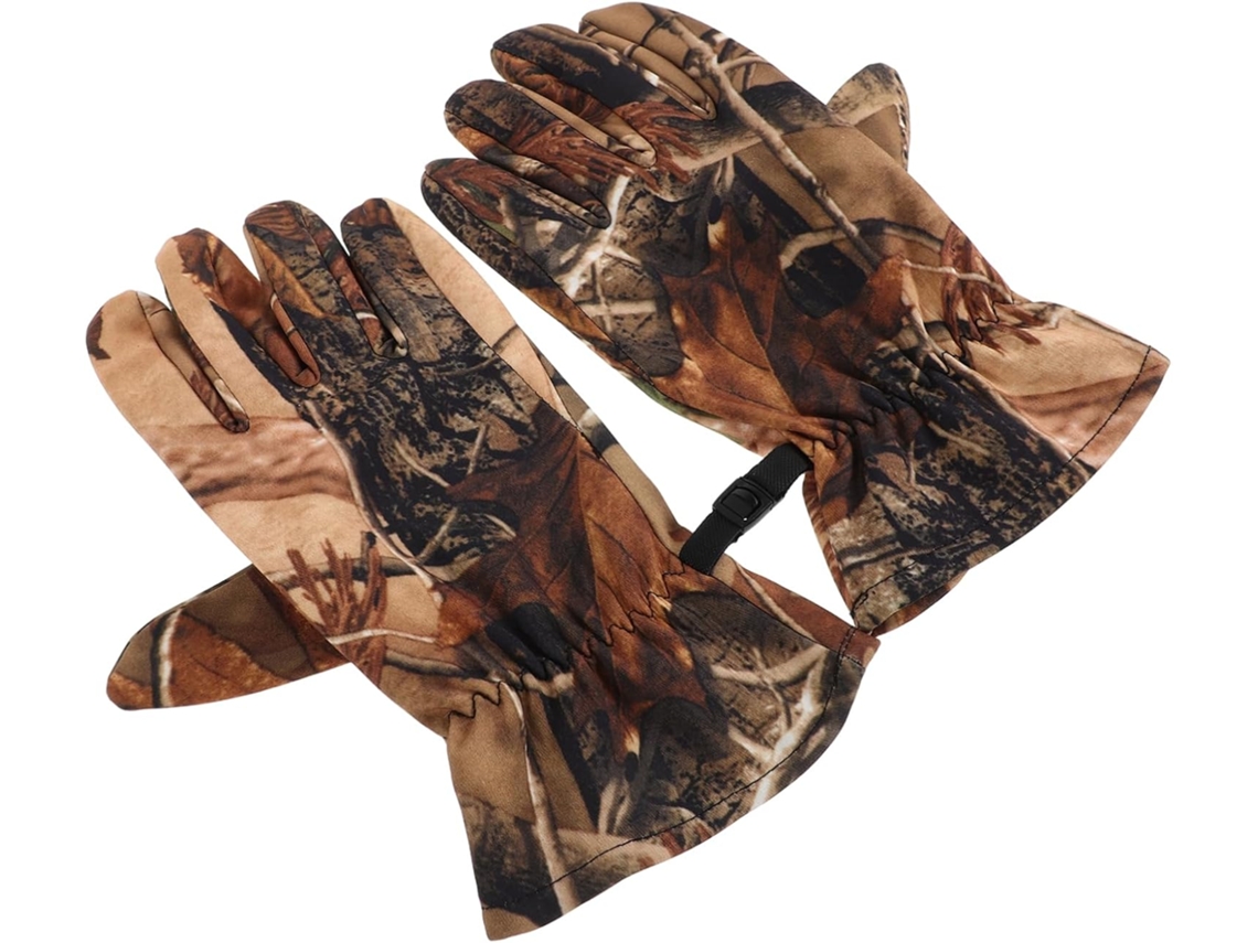 Luvas De Caça Impermeáveis Masculinas, Camuflagem Amarela, Tamanho G, Forro De Lã Quente.