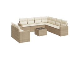 Garden Sofa Set, Garden Sofa Sets Vidaxl Bege Rattan / Vime (n/a)